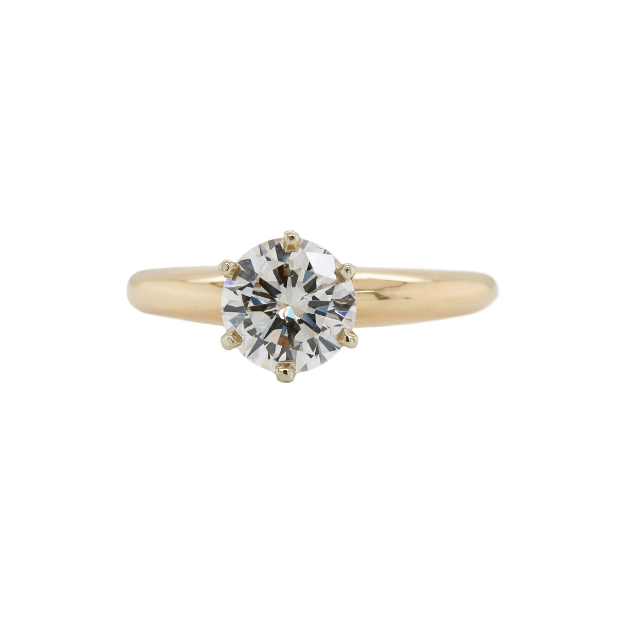 Six-Prong Round Brilliant Diamond Ring