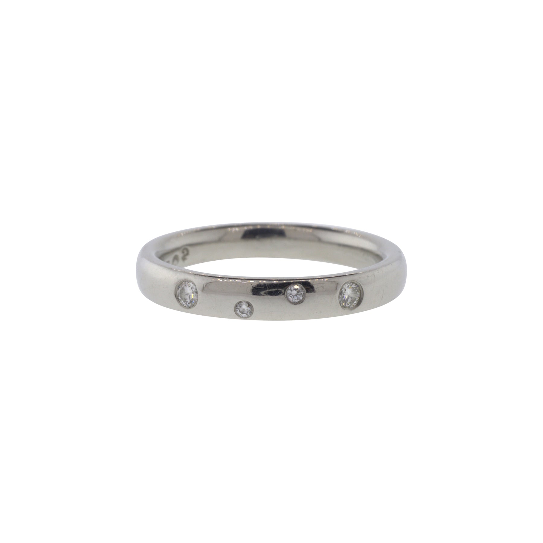 Platinum Four Stone Diamond Band