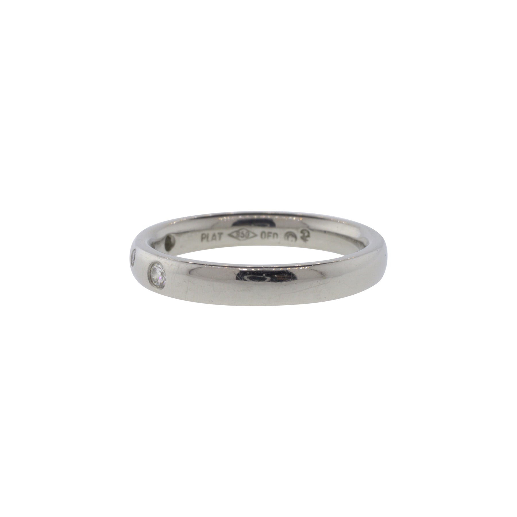 Platinum Four Stone Diamond Band