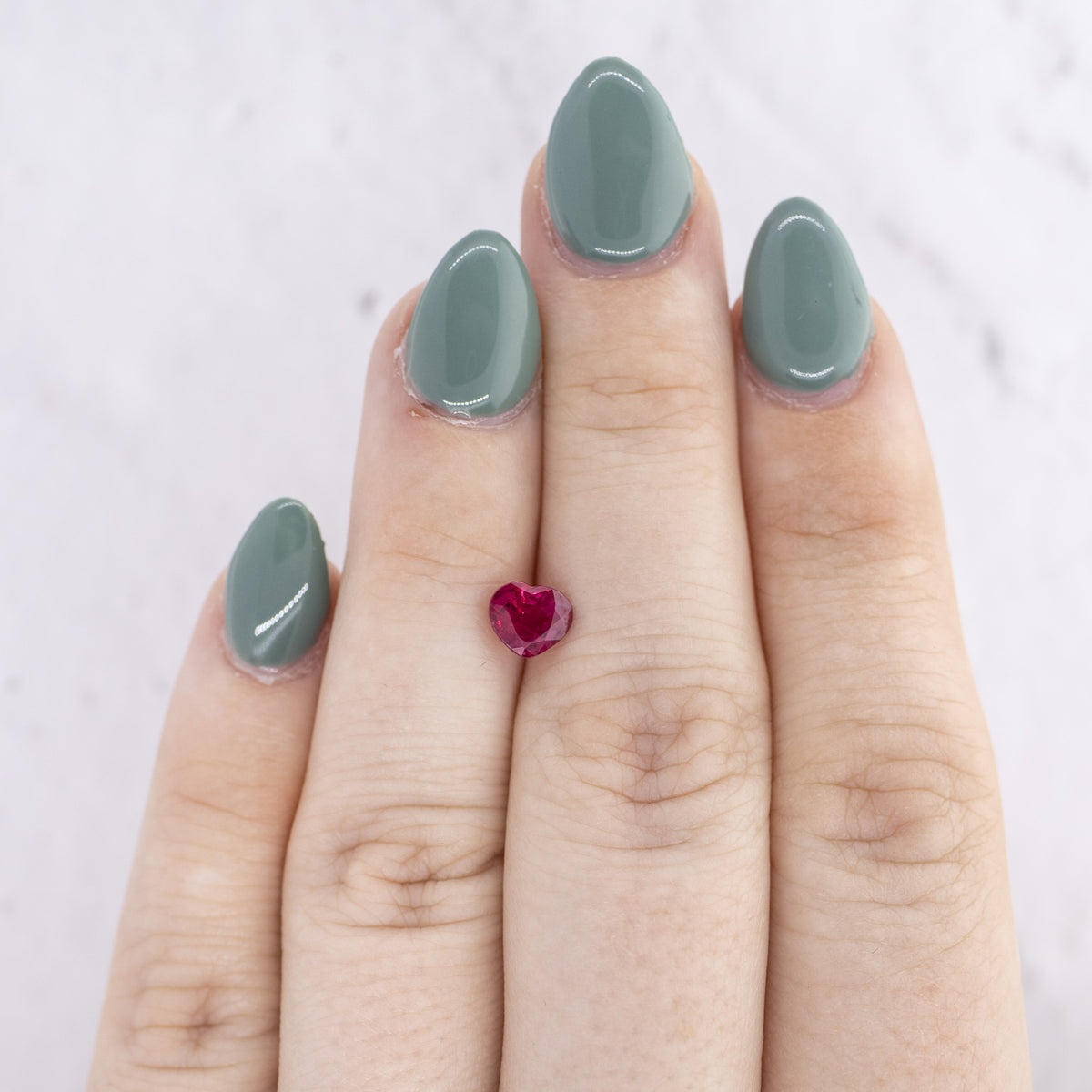 1.09ct Heart Shaped Natural Ruby