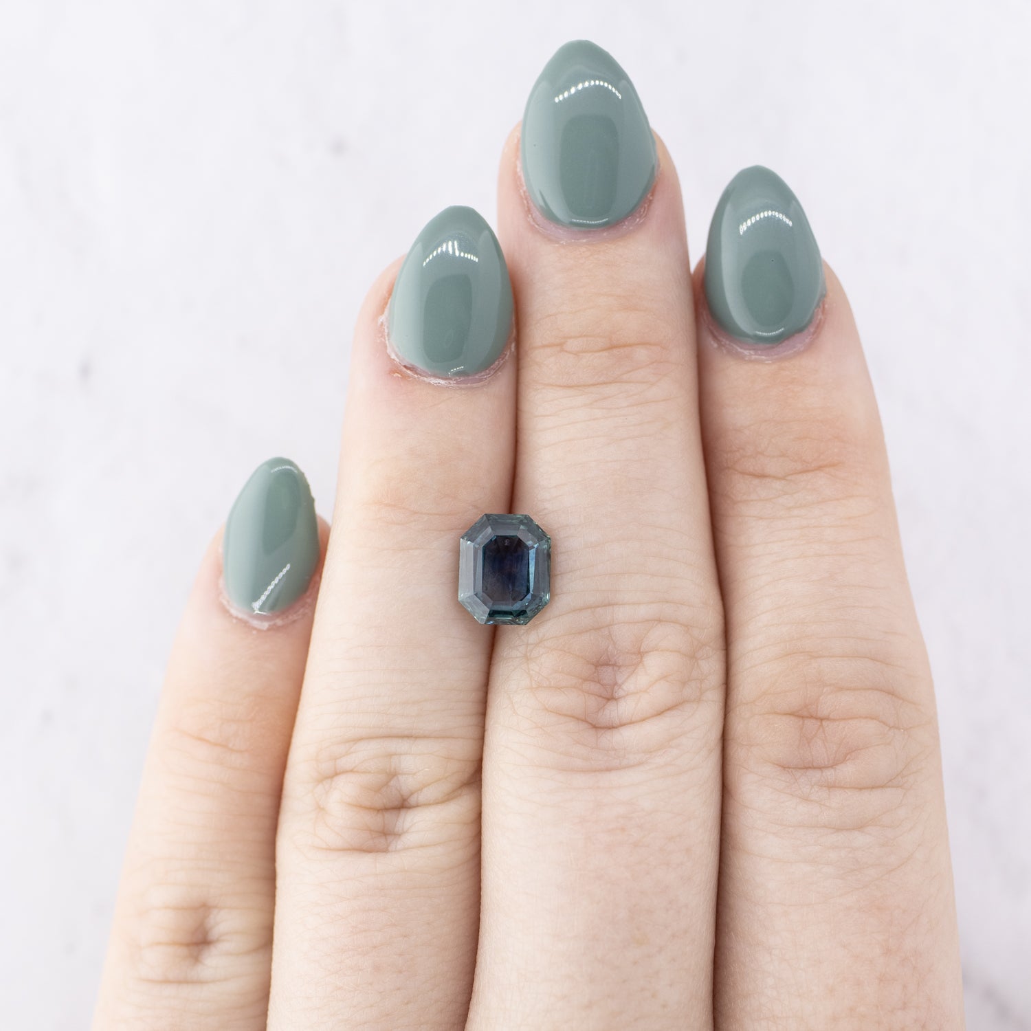 -2.71ct Octagonal Teal Montana Sapphire