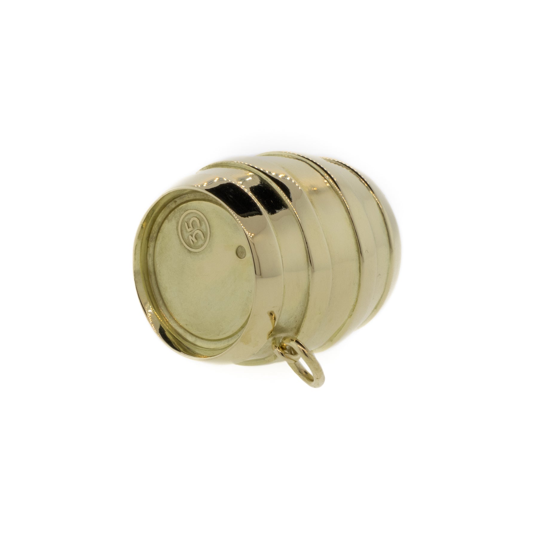 14K Yellow Gold Jamaican Rum Barrel Charm