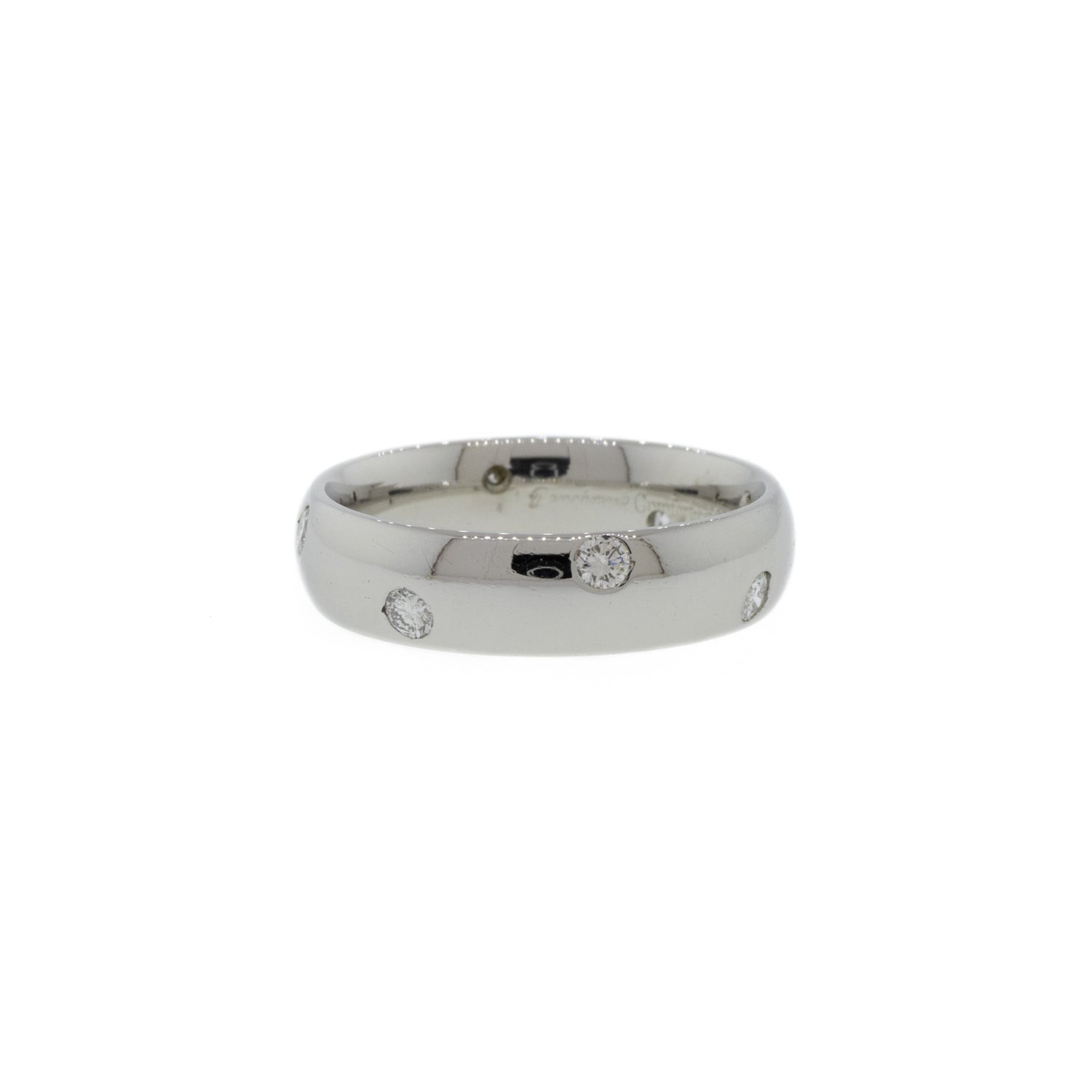 Platinum Flush-Set Diamond Band