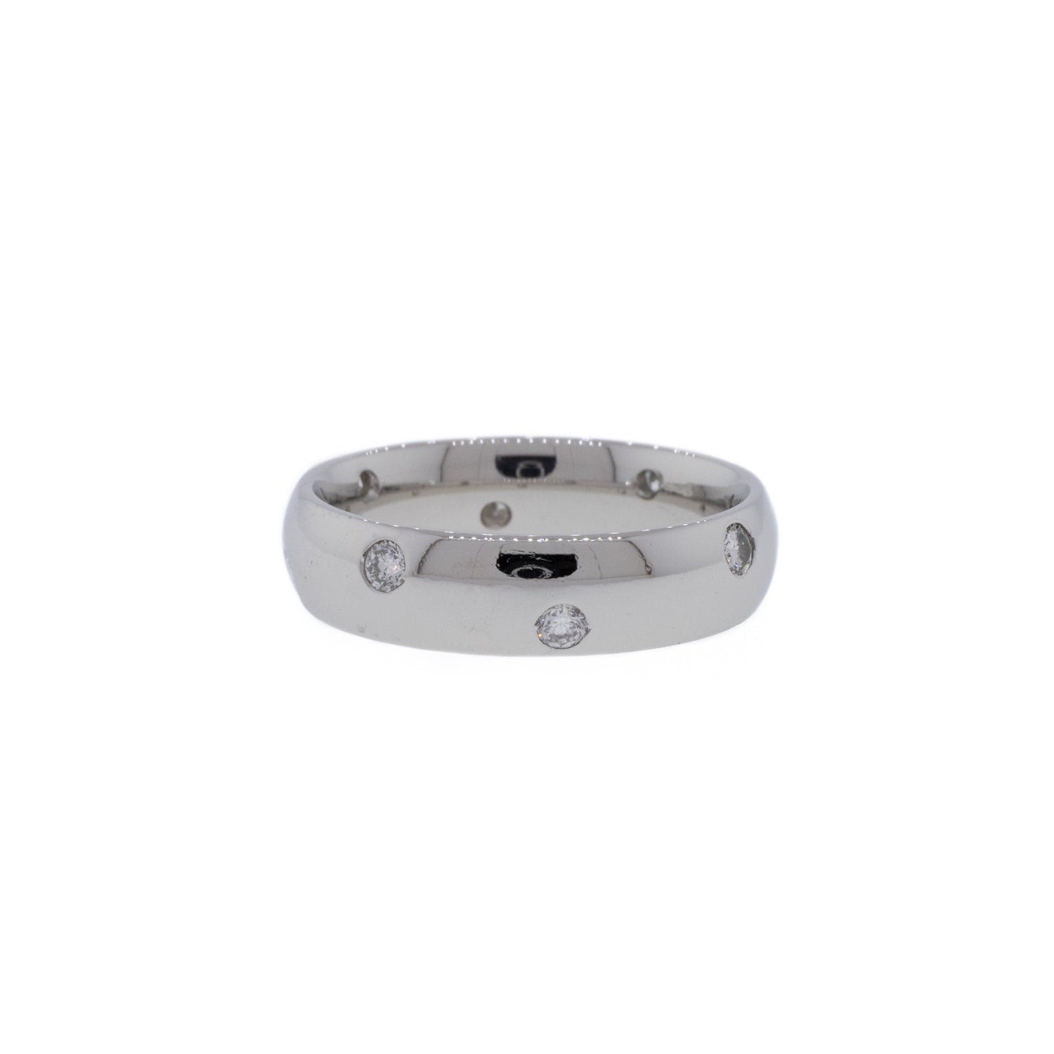 Platinum Flush-Set Diamond Band