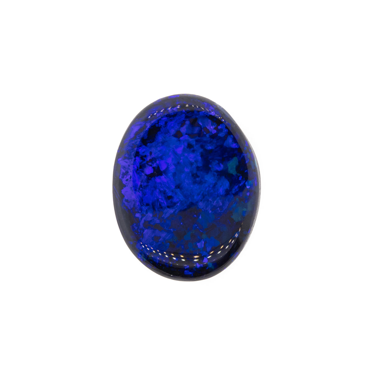 -3.68ct Cabochon Cut Vibrant Black Opal