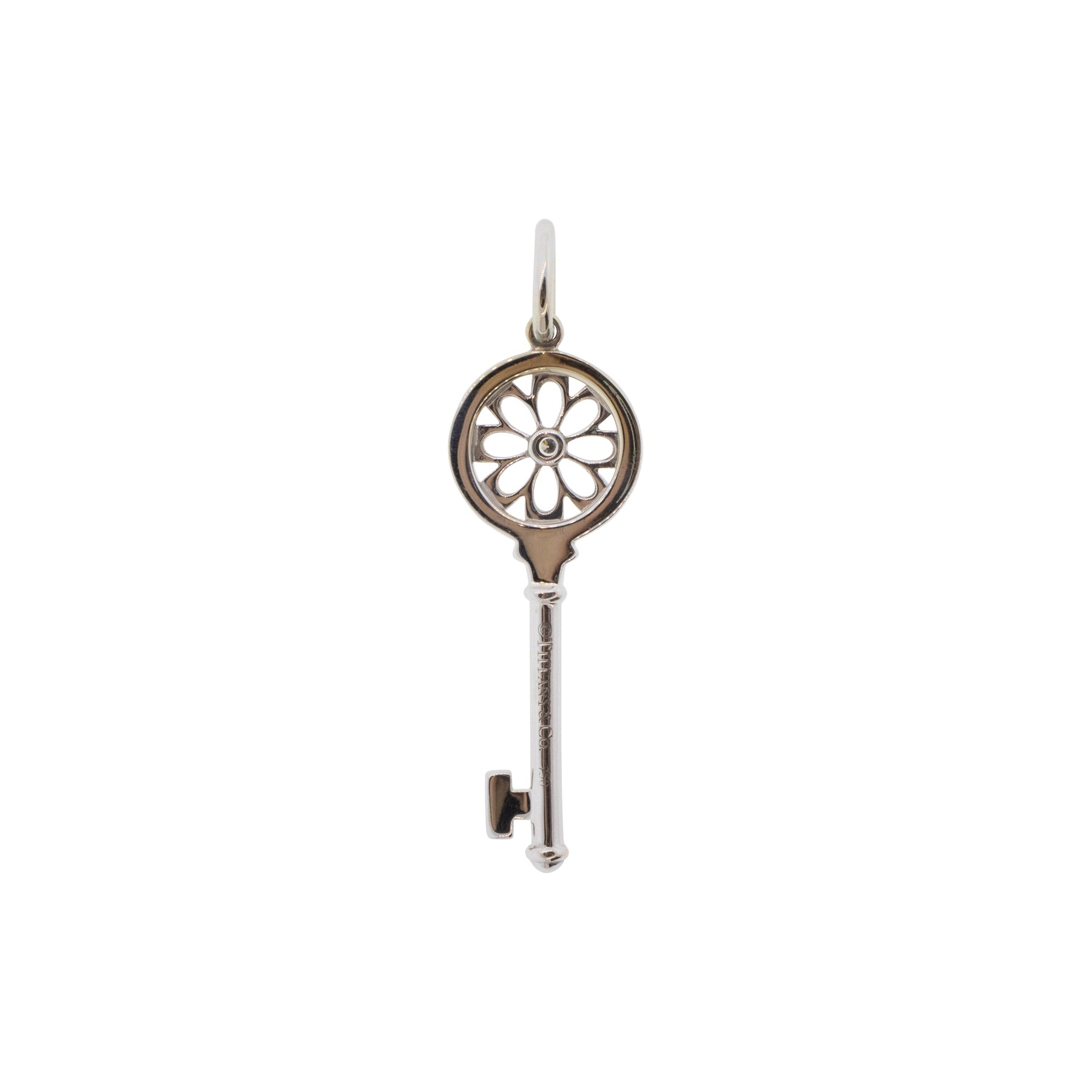Tiffany & Co. Key 18K White Gold Pendant Charm