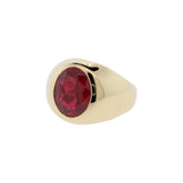 Flush Set Lab-Created Ruby Solitaire Ring