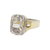 Partial-Bezel Rutilated Quartz Ring
