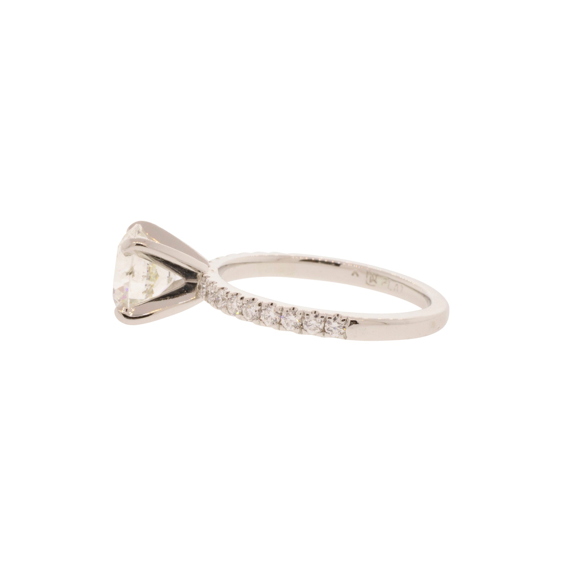 XXX Natural Diamond Platinum Ring