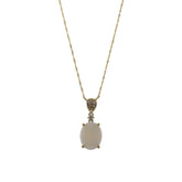 Opal and Diamond 14K Yellow Gold Pendant Necklace