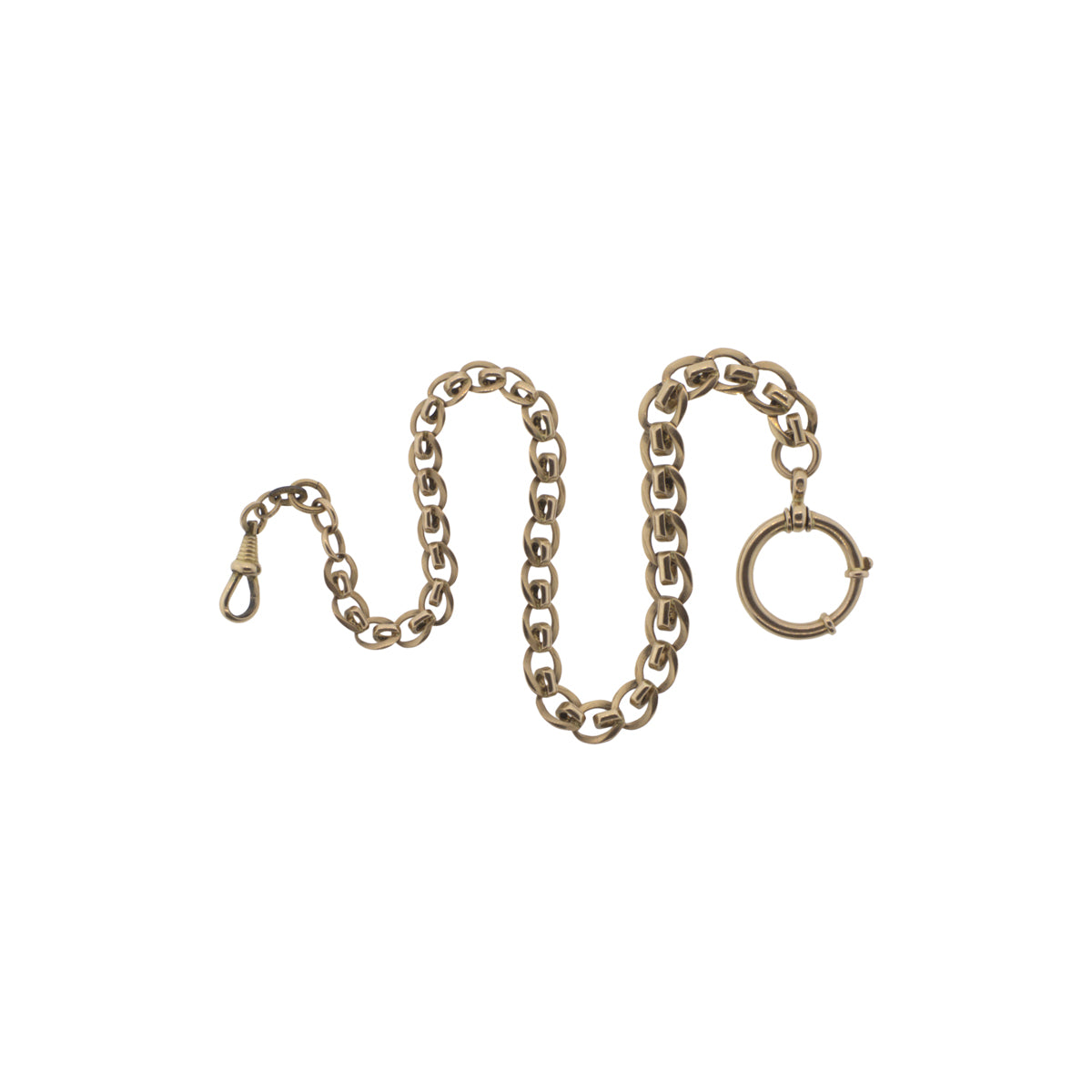 14K Yellow Gold Graduated Link Watch Fob