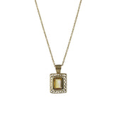 Emerald-Cut Citrine Pendant Necklace