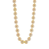 Japanese Akoya Pearl Strand with 'Good Fortune' Stamped 14K Yellow Gold Clasp