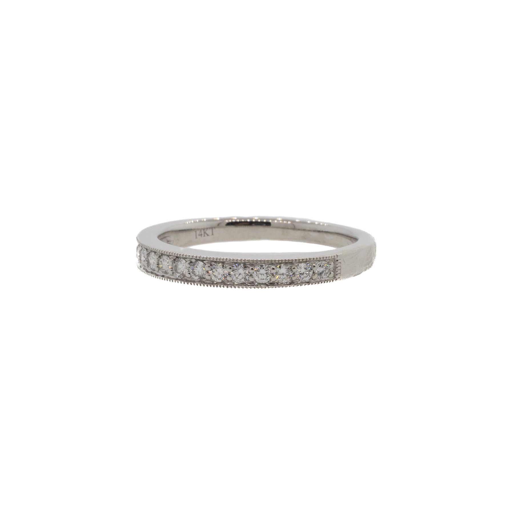 Diamond Milgrain Band