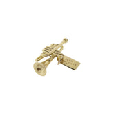 14K Yellow Gold Trumpet Charm