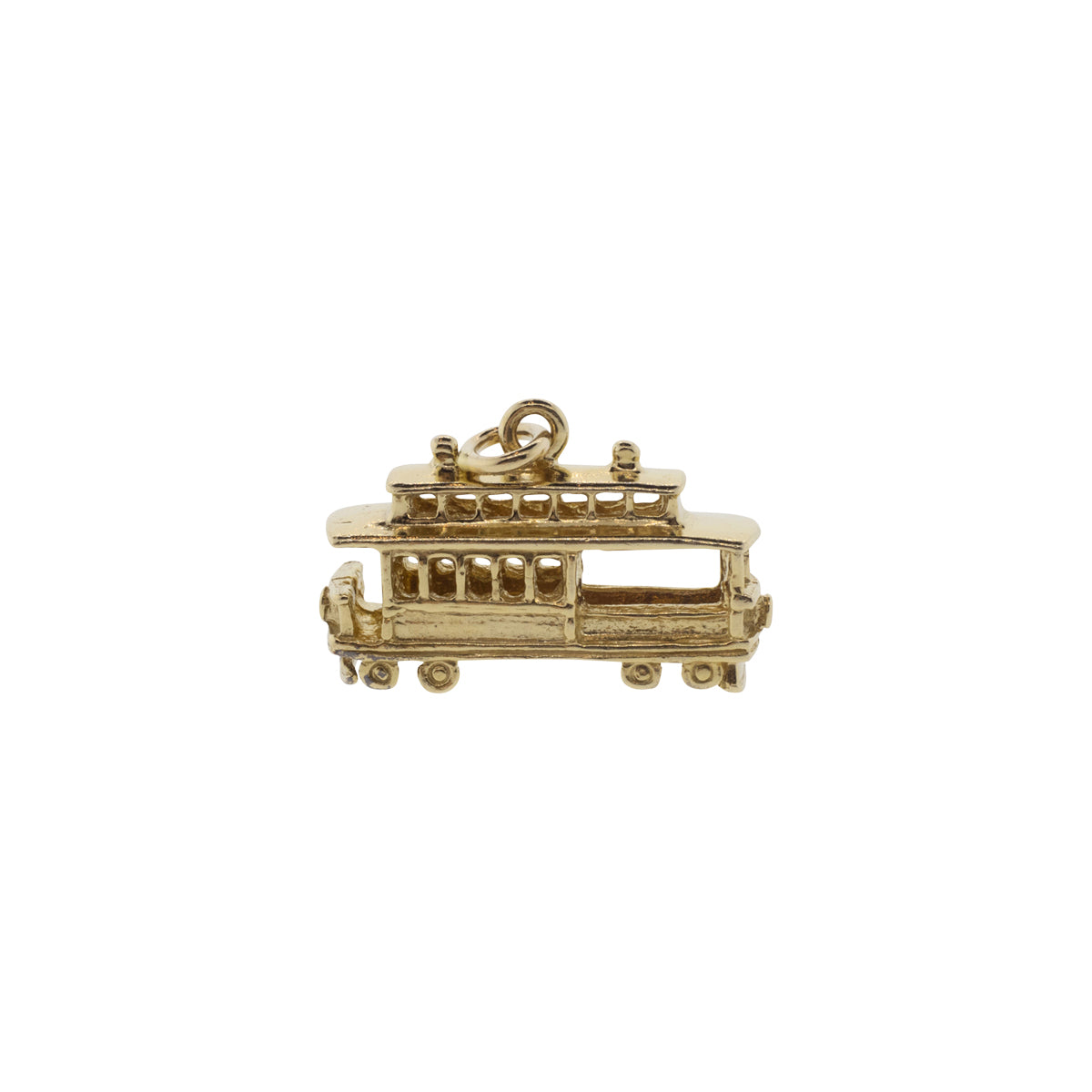 14K Yellow Gold San Francisco Trolley Car Charm