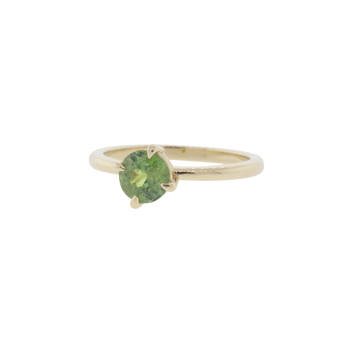 14K Yellow Gold 0.92ct Grossular Garnet Solitaire Ring
