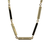 14K Yellow Gold Rectangle Link Necklace