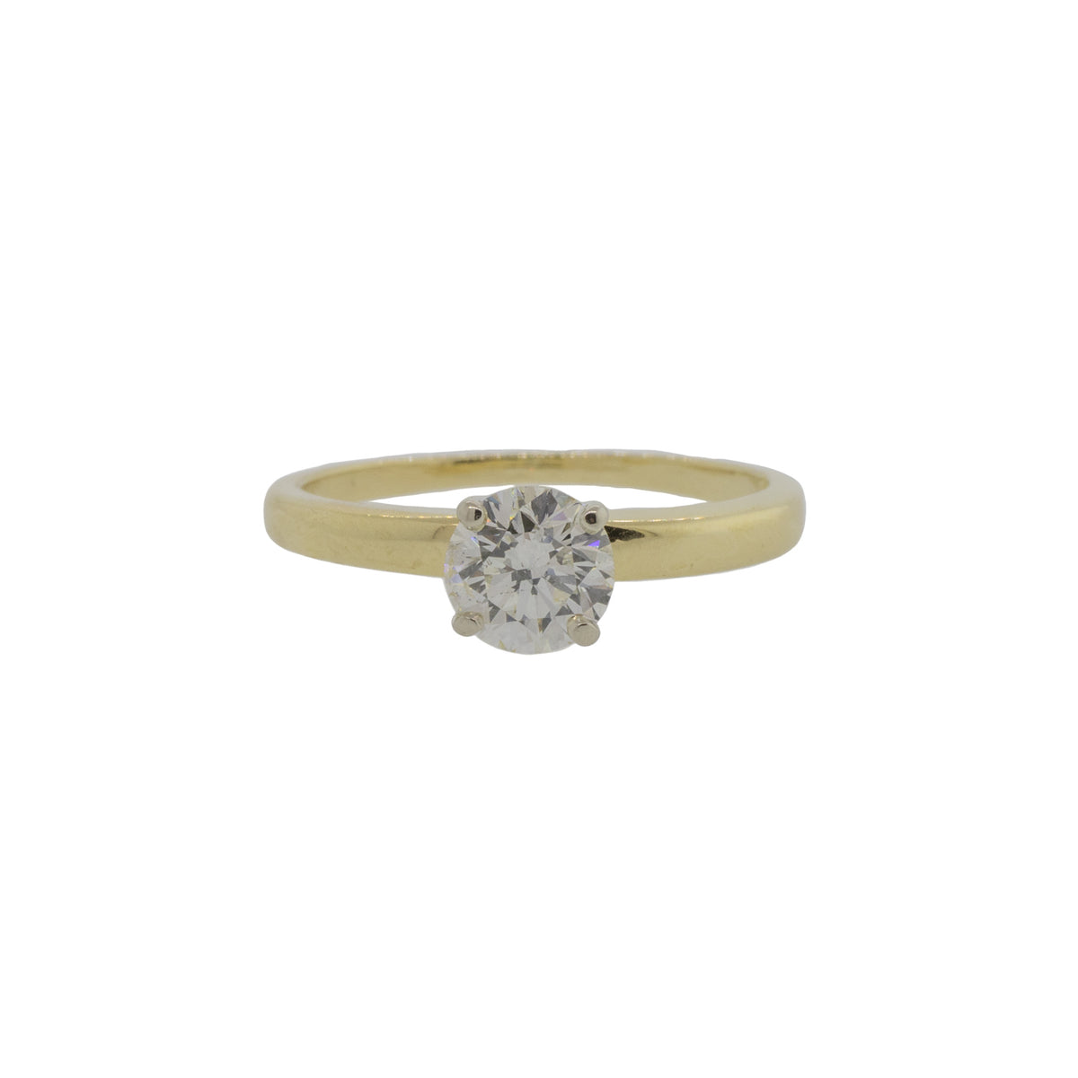 Two-Toned Round Brilliant Diamond Ring