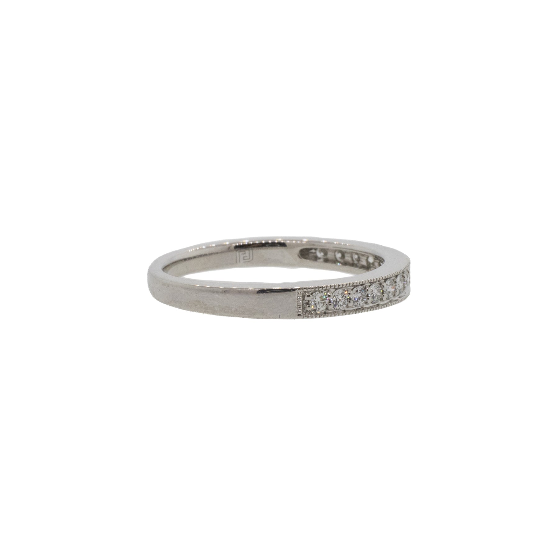 Diamond Milgrain Band