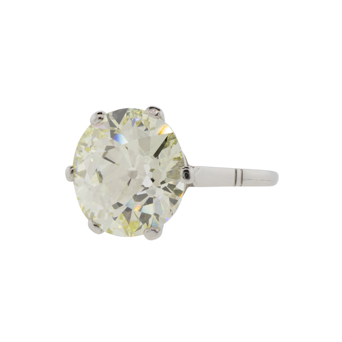 6.43ct Old European Cut GIA Certified Diamond Ring