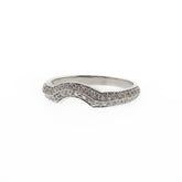 White Gold Diamond Contour Band