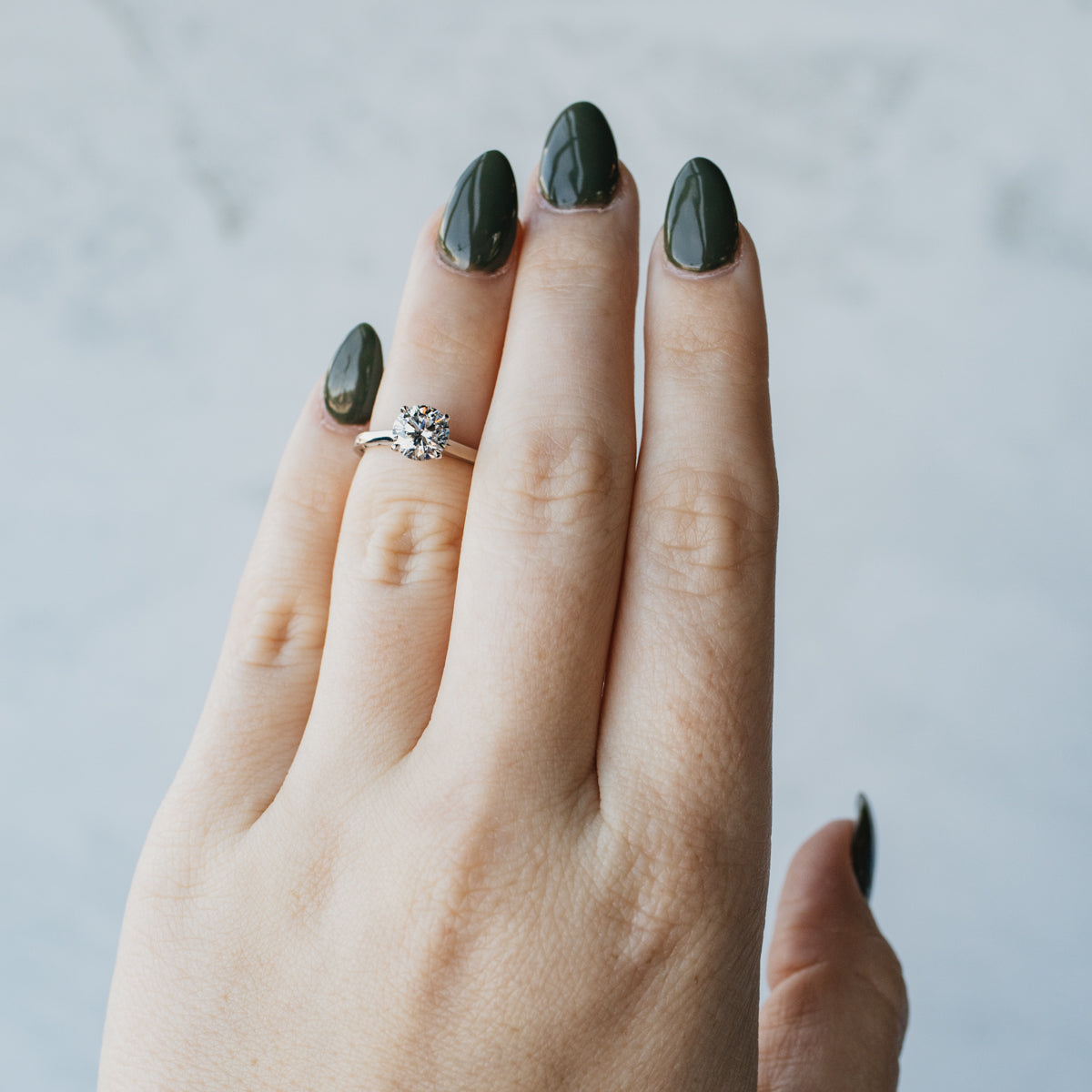 Platinum Tacori 1.13ct Round Brilliant Diamond Ring