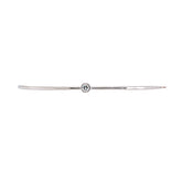 Diamond Solitaire White Gold Bangle Bracelet