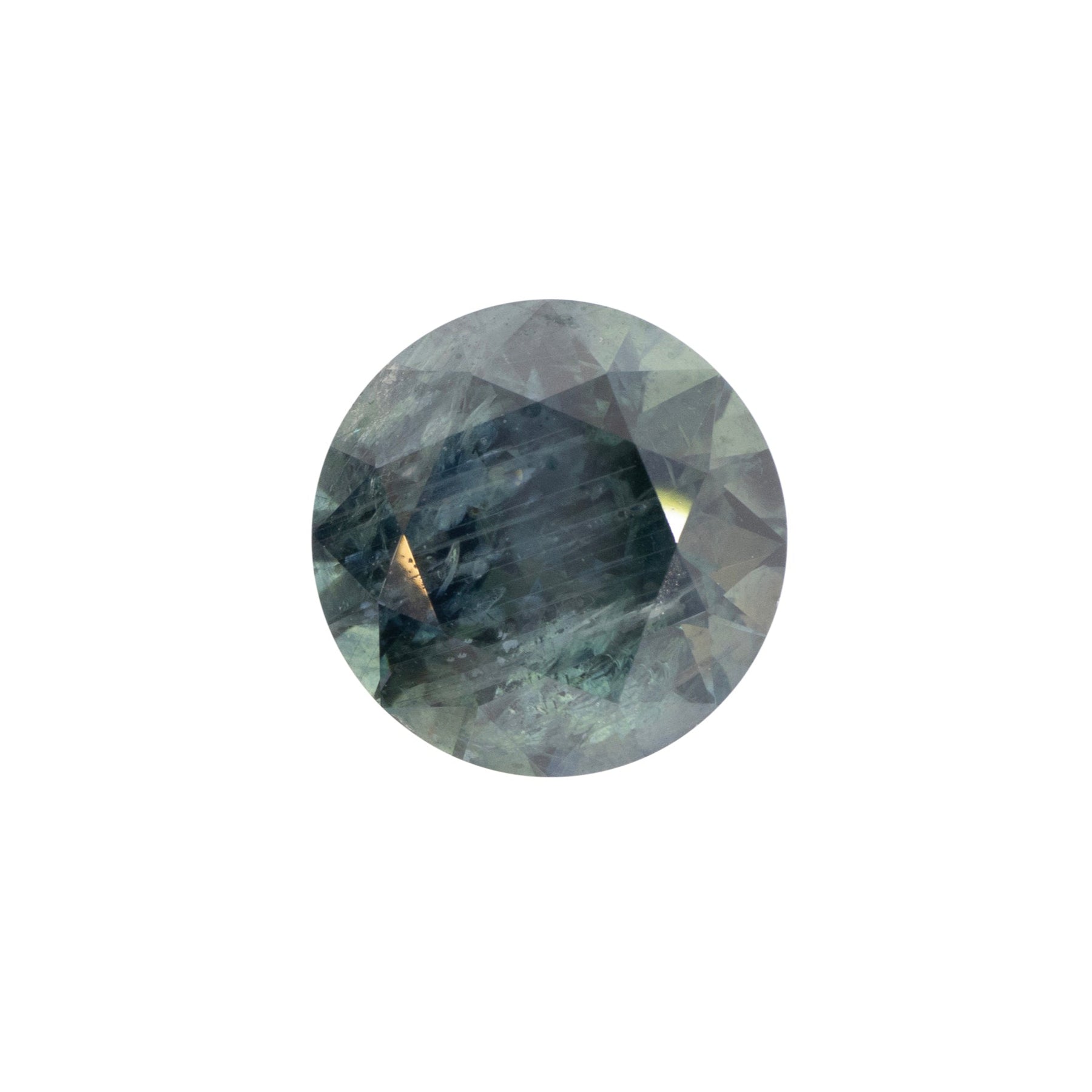 3.96ct Round Blue-Green Montana Sapphire