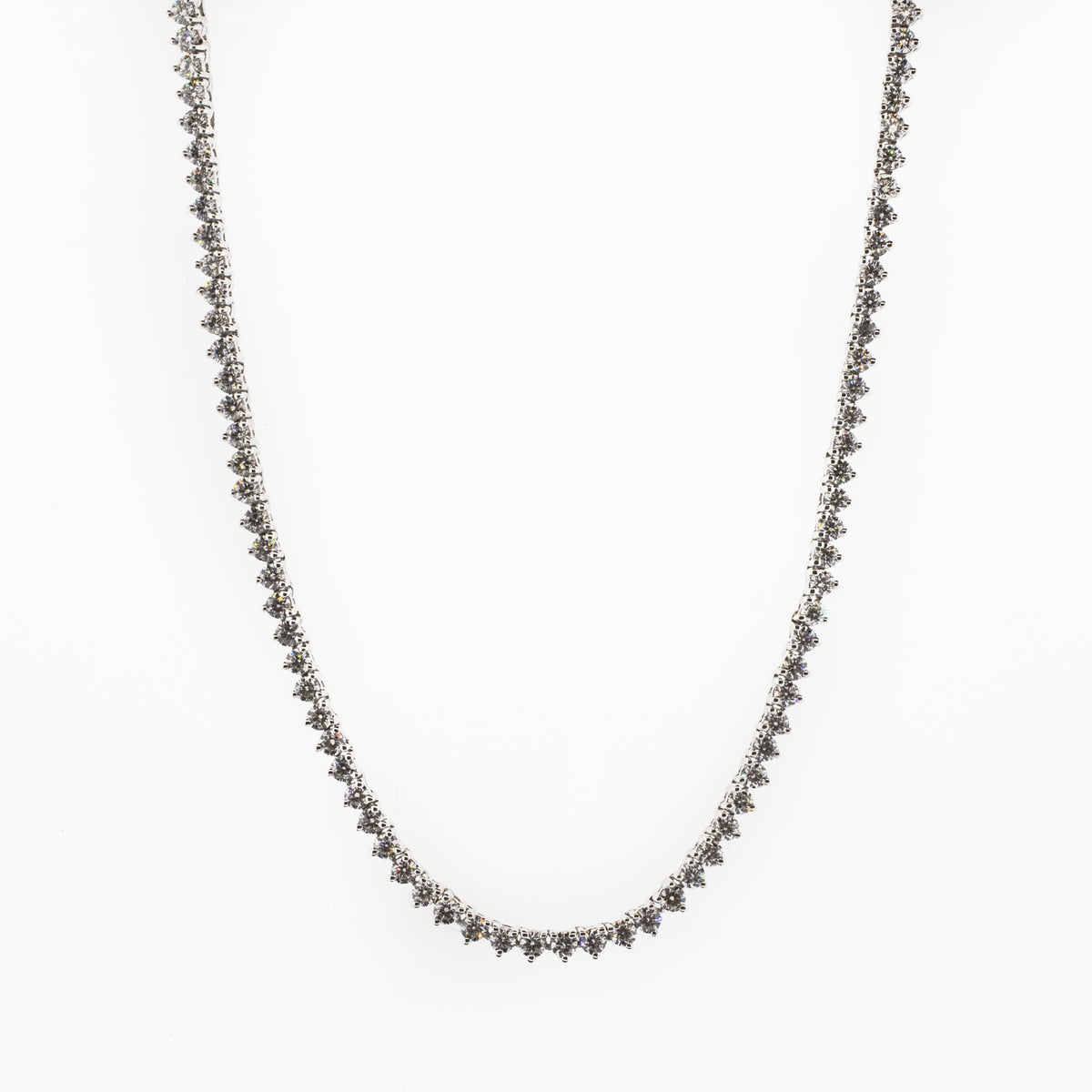 -18K White Gold Diamond Choker