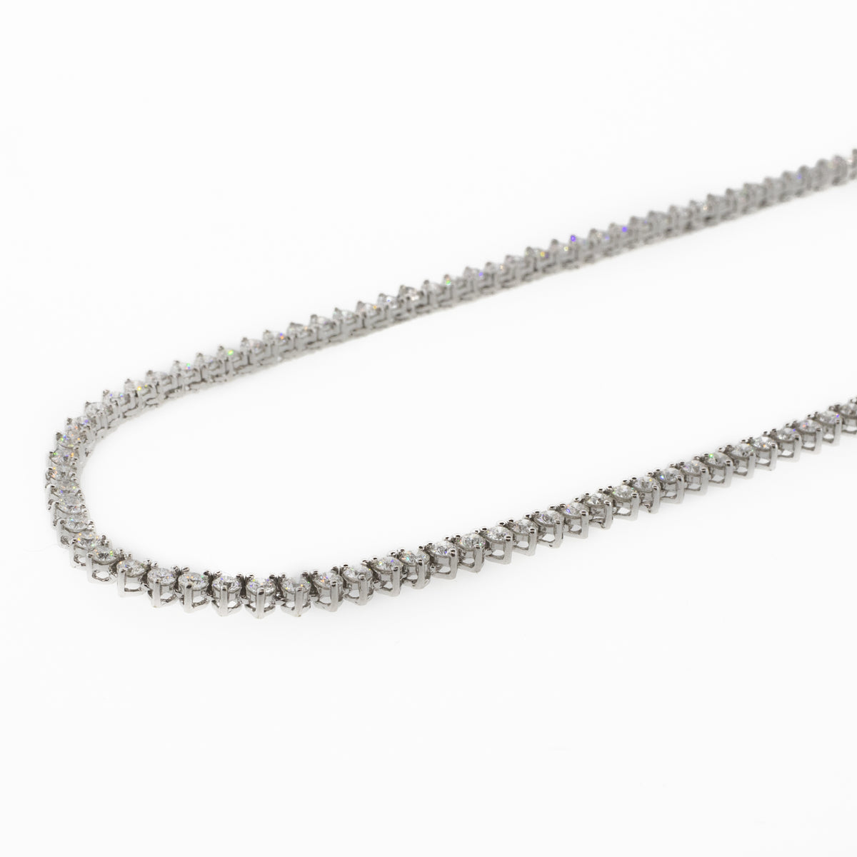 -18K White Gold Diamond Choker