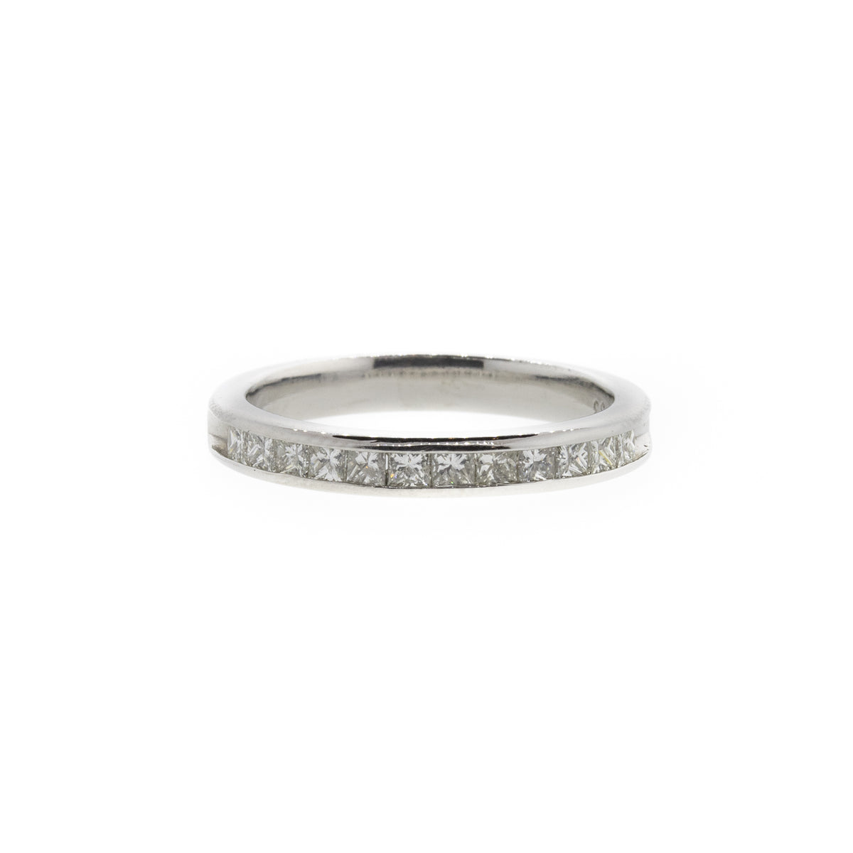 Princess-Cut 12 Stone Platinum Diamond Anniversary Band