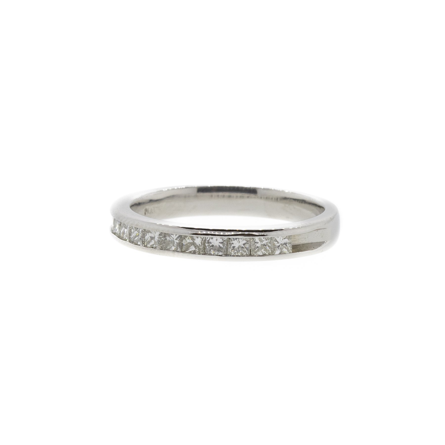 Princess-Cut 12 Stone Platinum Diamond Anniversary Band