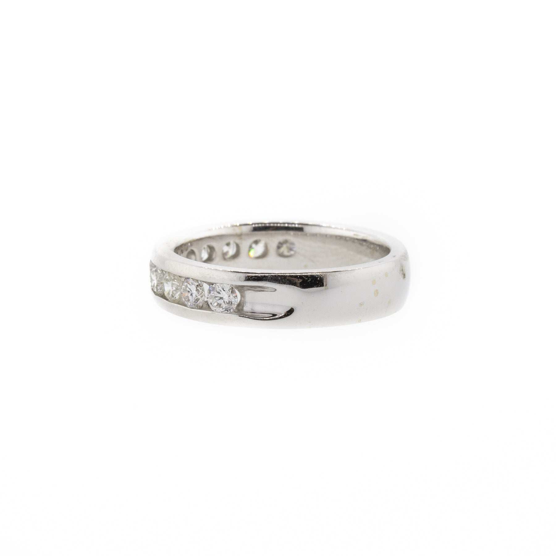 11 Stone Channel Set White Gold Diamond Band