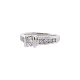 Tension-Set Natural Round Brilliant Cut Diamond Ring