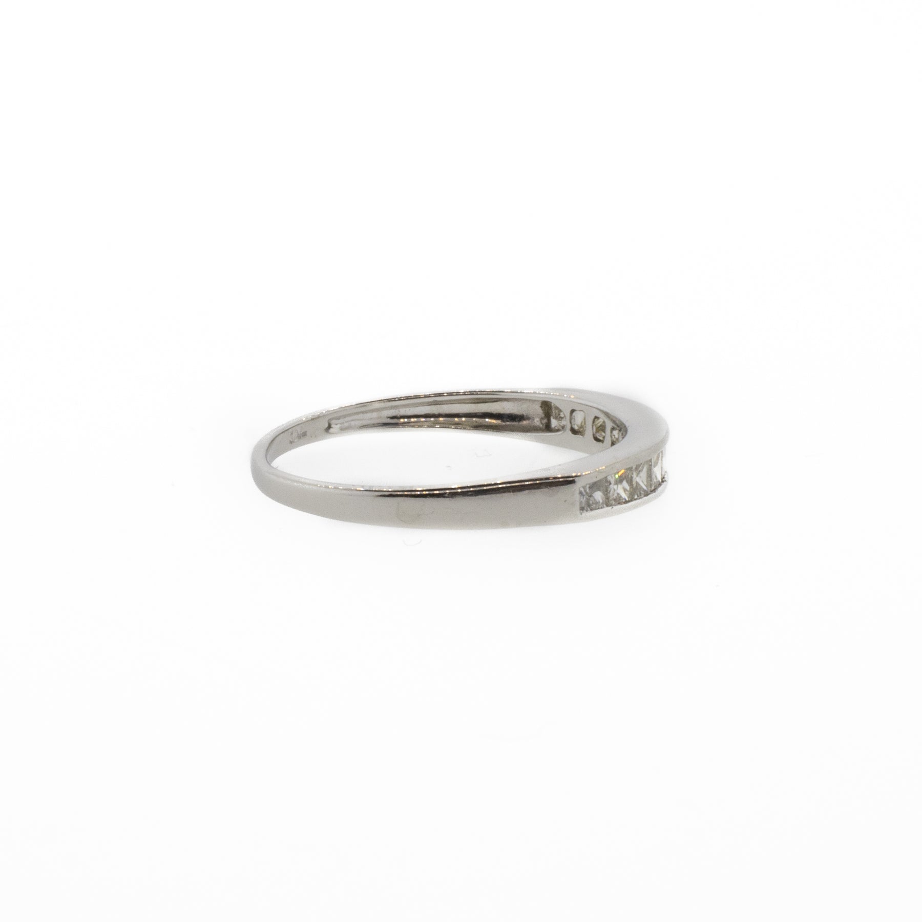 Platinum Princess-Cut Diamond Wedding Band