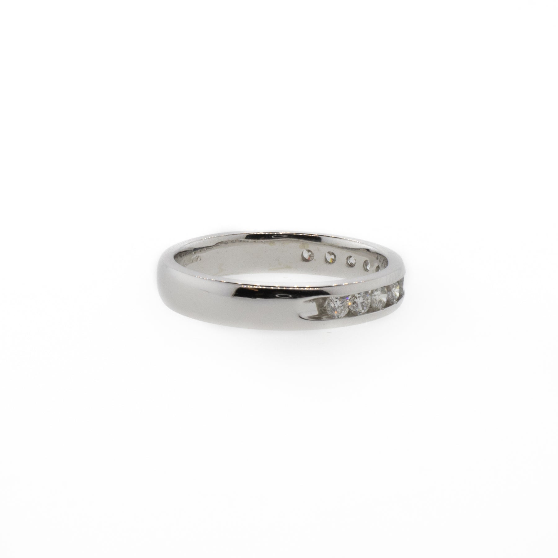 14K White Gold Diamond Channel Anniversary Band