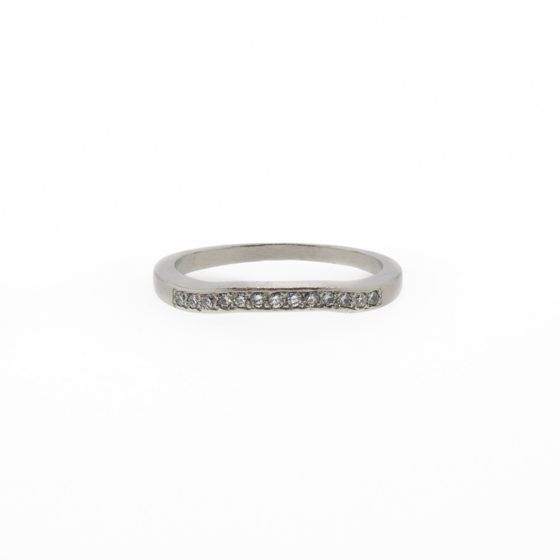 Palladium Diamond Channel-Set Anniversary Wedding Band