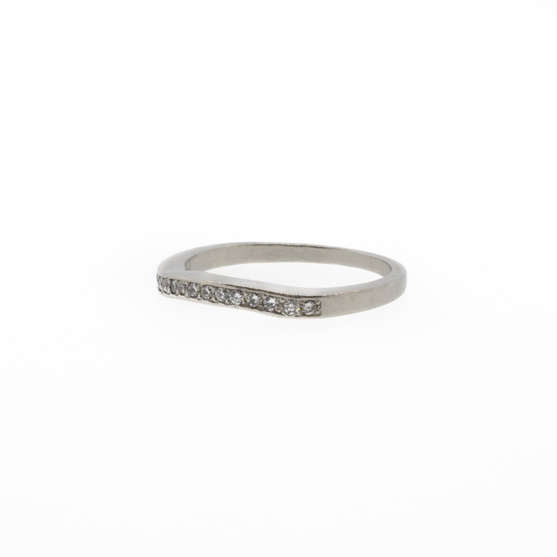 Palladium Diamond Channel-Set Anniversary Wedding Band