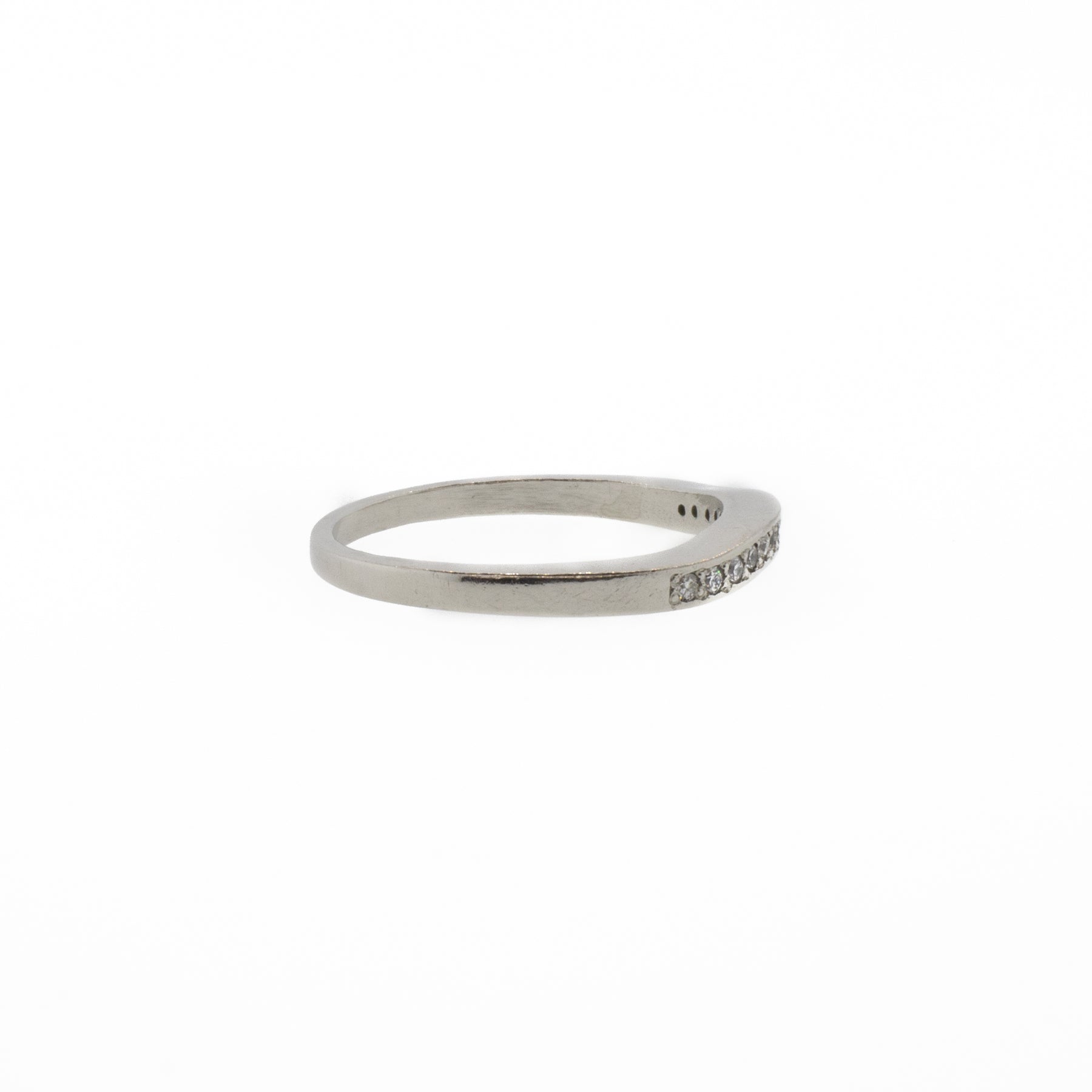 Palladium Diamond Channel-Set Anniversary Wedding Band