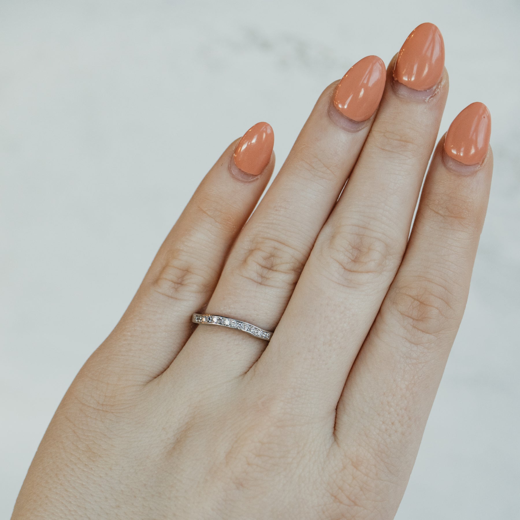 Palladium Diamond Channel-Set Anniversary Wedding Band