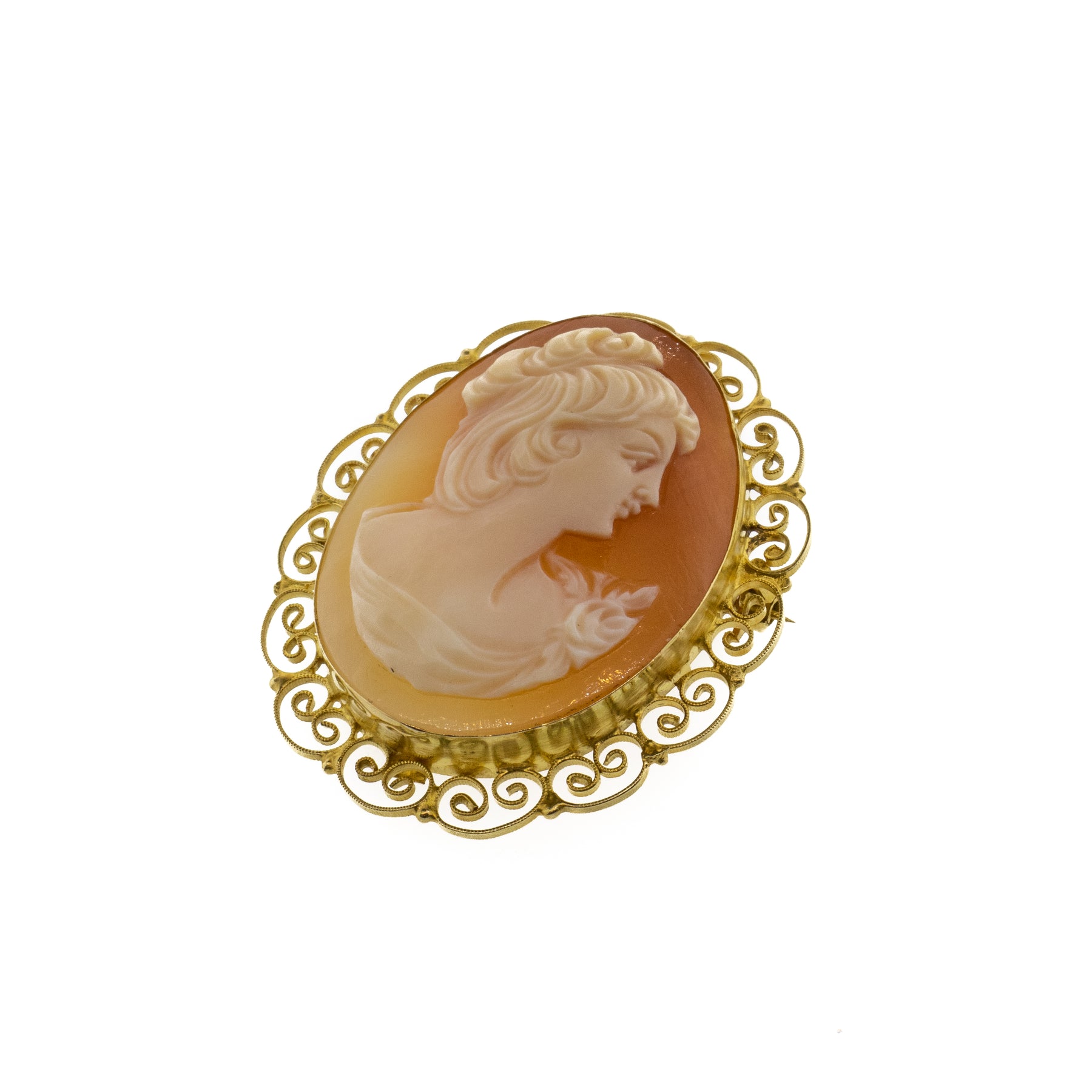 Convertible Shell Cameo Pendant & Brooch