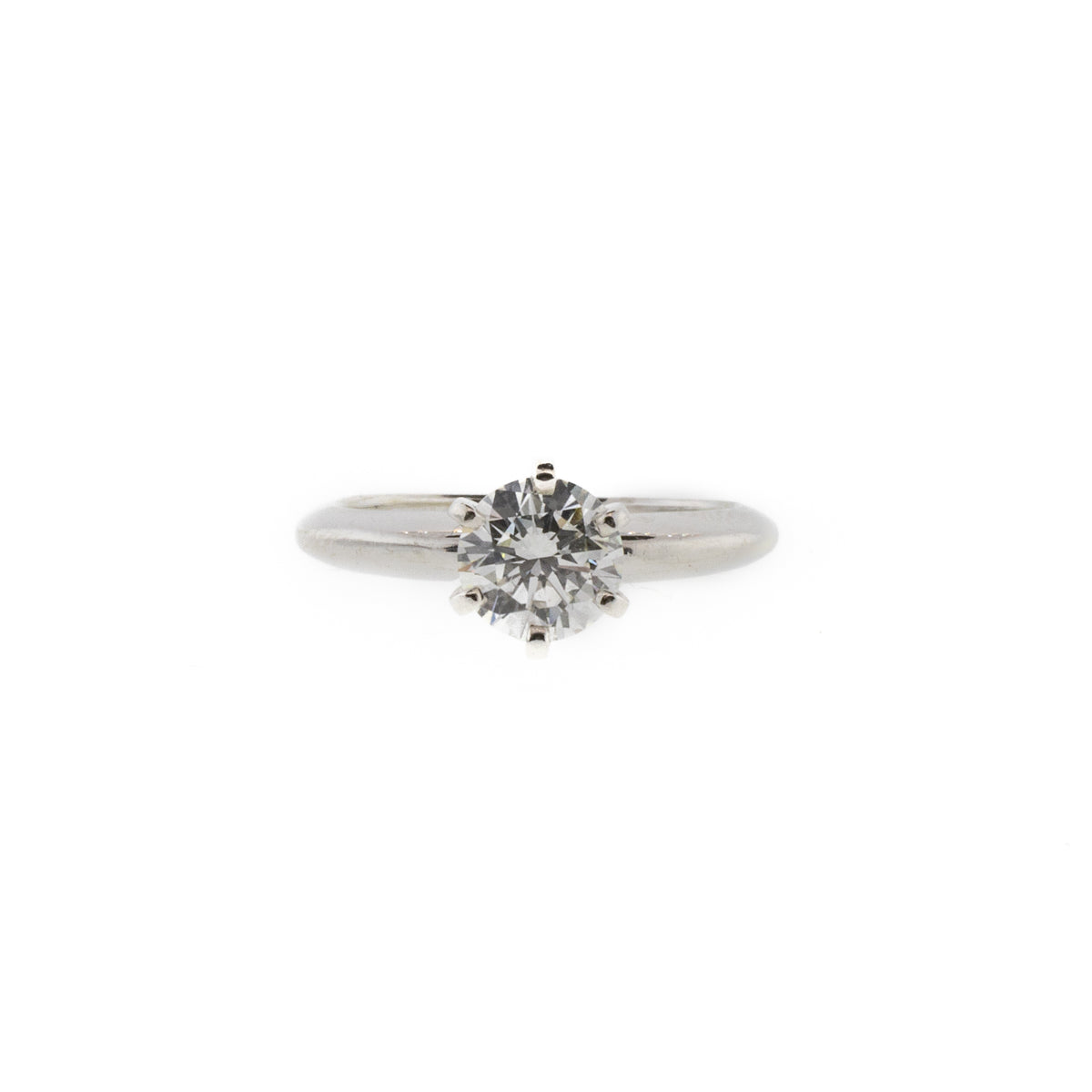 Triple Certified Solitaire White Gold Diamond Ring