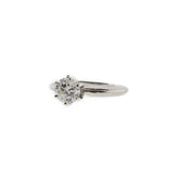 Triple Certified Solitaire White Gold Diamond Ring