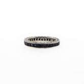 Princess-Cut Blue Sapphire Eternity Band