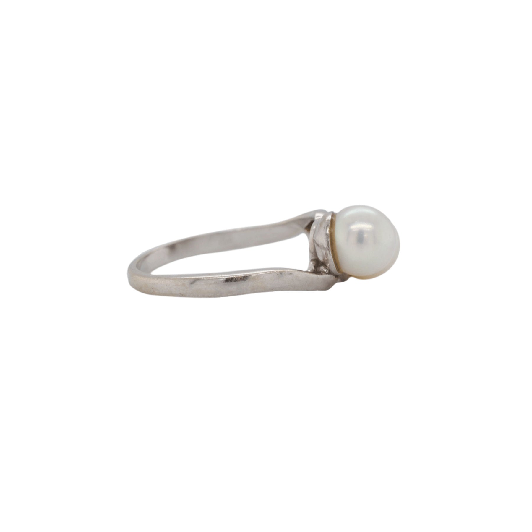 Freshwater Cultured Pearl Toi et Moi Bypass Ring