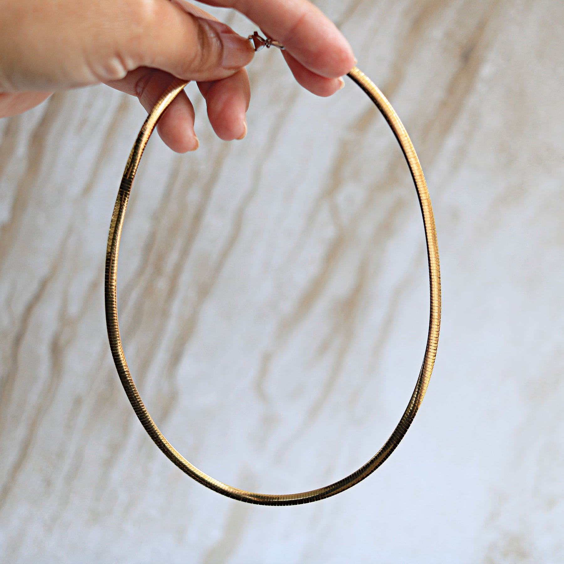 Reversible Omega Chain in 10K Yellow & White Gold